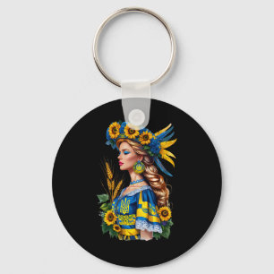 Trotse Oekraïense schoonheid – Patriotische Oekraï Sleutelhanger