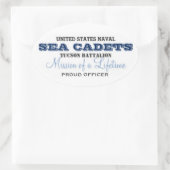 Trotse officier ovale sticker (Tas)