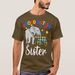 trotse olifant van het autisme - zusje t-shirt