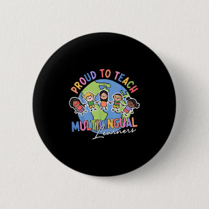 Trotse om meertalige leerlingen terug naar school ronde button 5,7 cm