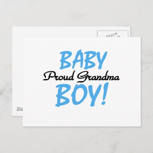 Trotse Oma Baby Boy T shirten en geschenken Briefkaart (Voorkant / Achterkant)
