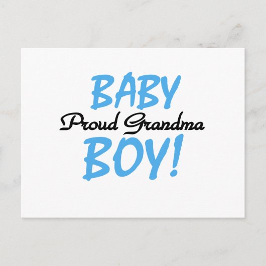 Trotse Oma Baby Boy T shirten en geschenken Briefkaart (Voorkant)