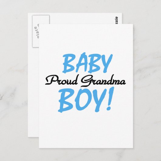 Trotse Oma Baby Boy T shirten en geschenken Briefkaart (Voorkant / Achterkant)