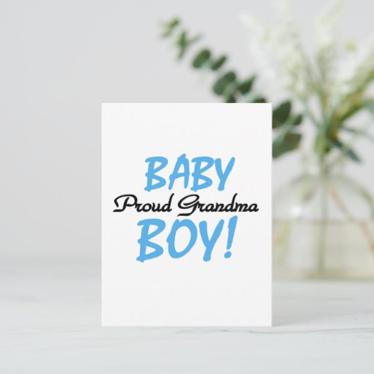 Trotse Oma Baby Boy T shirten en geschenken Briefkaart (Staand voorkant)