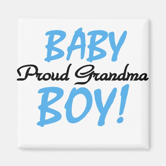 Trotse Oma Baby Boy T shirten en geschenken Magneet (Voorkant)