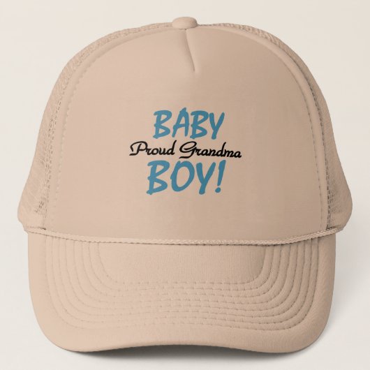 Trotse Oma Baby Boy T shirten en geschenken Trucker Pet (Voorkant)