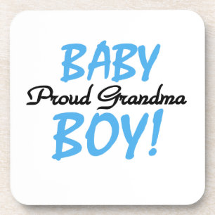 Trotse oma baby jongen geschenken bier onderzetter