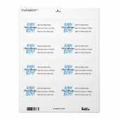 Trotse oma baby jongen geschenken etiket (Full Sheet)