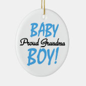Trotse oma baby jongen geschenken keramisch ornament (Rechts)