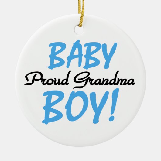 Trotse oma baby jongen geschenken keramisch ornament (Voorkant)