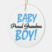 Trotse oma baby jongen geschenken keramisch ornament (Links)