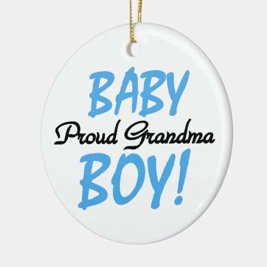 Trotse oma baby jongen geschenken keramisch ornament (Links)