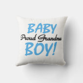 Trotse oma baby jongen geschenken kussen (Achterkant)