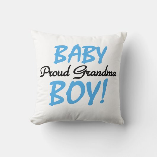 Trotse oma baby jongen geschenken kussen (Voorkant)