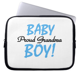 Trotse oma baby jongen geschenken laptop sleeve