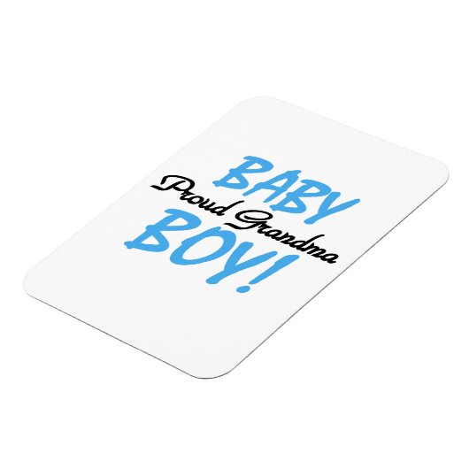 Trotse oma baby jongen geschenken magneet (Linkerzijde)