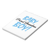 Trotse oma baby jongen geschenken notitieblok (Linkerzijde)