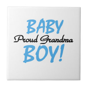 Trotse oma baby jongen geschenken tegeltje