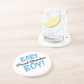 Trotse oma baby jongen geschenken zandsteen onderzetter (Zijkant)