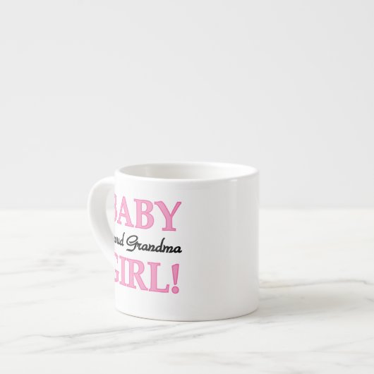 Trotse oma baby meisje geschenken espresso kop (Links)