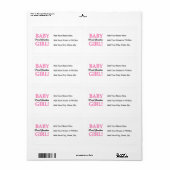 Trotse oma baby meisje geschenken etiket (Full Sheet)