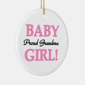 Trotse oma baby meisje geschenken keramisch ornament (Rechts)