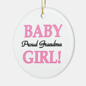 Trotse oma baby meisje geschenken keramisch ornament (Links)