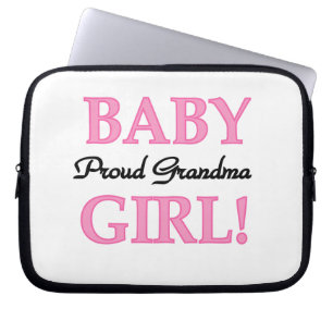 Trotse oma baby meisje geschenken laptop sleeve