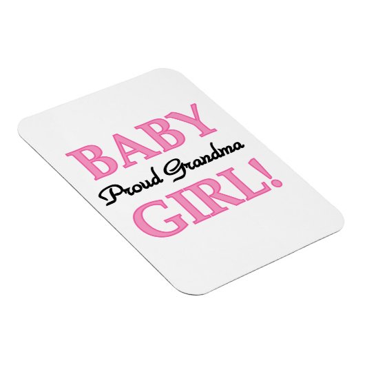 Trotse oma baby meisje geschenken magneet (Rechterzijde)