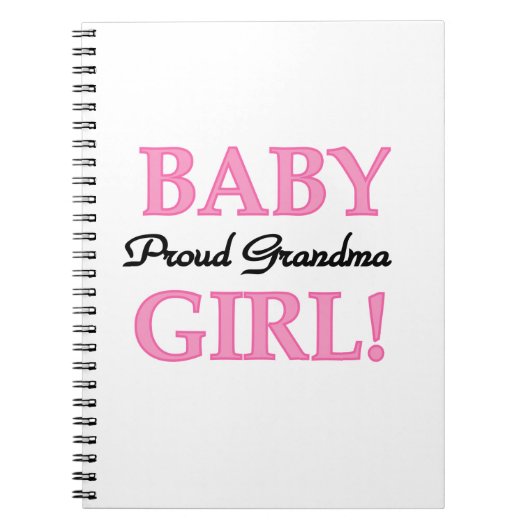 Trotse oma baby meisje geschenken notitieboek (Voorkant)