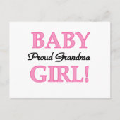 Trotse Oma Baby Meisje Tshirts en Geschenken Briefkaart (Voorkant)