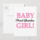 Trotse Oma Baby Meisje Tshirts en Geschenken Briefkaart (Voorkant / Achterkant)