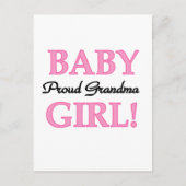 Trotse Oma Baby Meisje Tshirts en Geschenken Briefkaart (Voorkant)