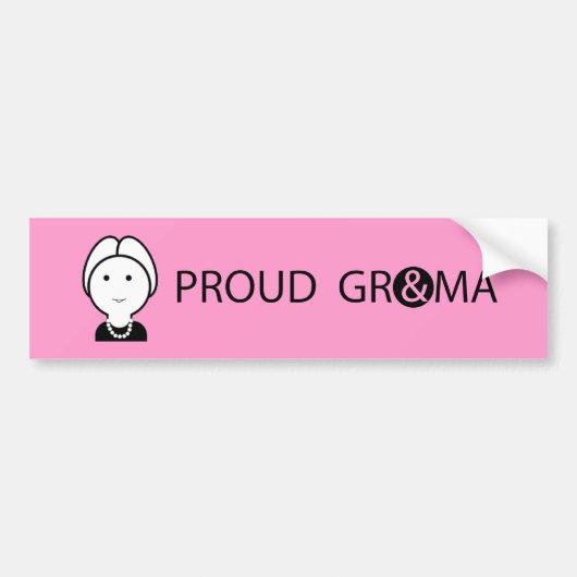 Trotse oma bumpersticker (Voorkant)