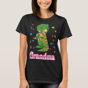 Trotse Oma Dinosaurus Autisme Bewustzijn Rainbow P T-shirt