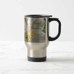 Trotse oma reizen koffiemok appelbloesems reisbeker