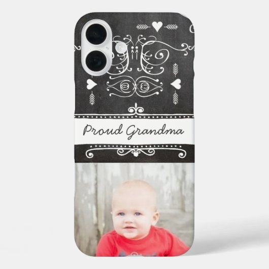 Trotse oma schoolbord typografie kunst Case-Mate iPhone case (Achterkant)