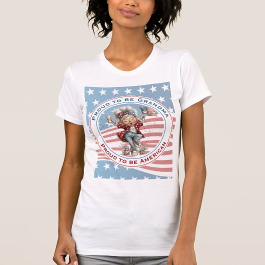 Trotse oma-sticker  t-shirt (Voorkant)