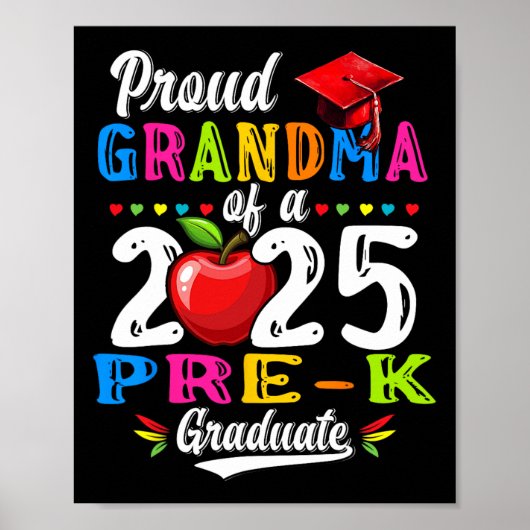Trotse oma van 2025 Pre-K Afstuderen Afstuderen PR Poster (Voorkant)