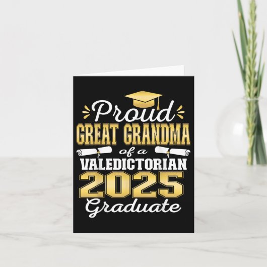 Trotse Oma van 2025 Valedictorian Afstuderen Kaart (Voorkant)