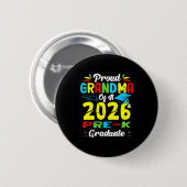 Trotse oma van afgestudeerde kleuter van 2026 moed ronde button 5,7 cm (Voorkant /achterkant)
