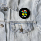 Trotse oma van afgestudeerde kleuter van 2026 moed ronde button 5,7 cm (In situ)