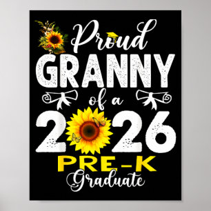 Trotse oma van afgestudeerde pre-k 2026 moederdag poster