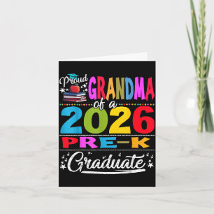 Trotse oma van afgestudeerde pre-k kleuter van 202 kaart