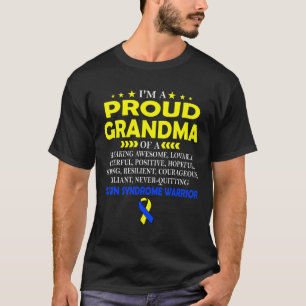 Trotse oma van Down syndroom krijger T T-shirt