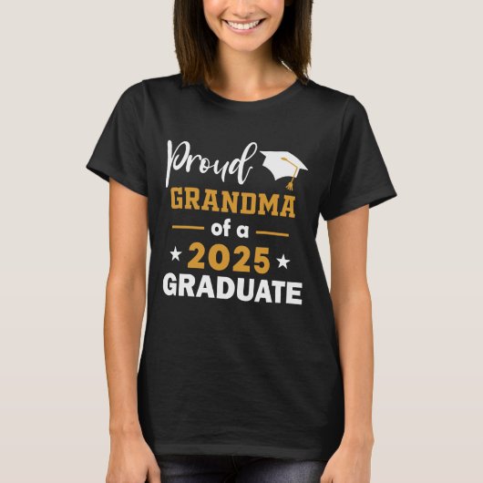 Trotse oma van een 2025 Afstuderen klas van 2025 T-shirt (Voorkant)