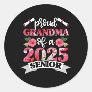 Trotse oma van een 2025 senior Shirt Afstuderen CL Ronde Sticker