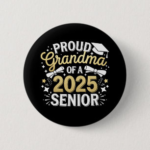 Trotse oma van een afgestudeerde in 2025 afstudeer ronde button 5,7 cm