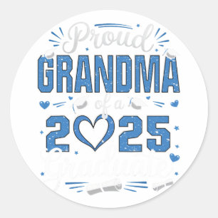 Trotse oma van een afgestudeerde van de klas van 2 ronde sticker