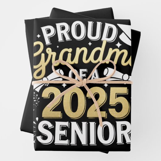 Trotse oma van een Afstuderen Afstuderen Golden 20 Inpakpapier Vel (In situ)